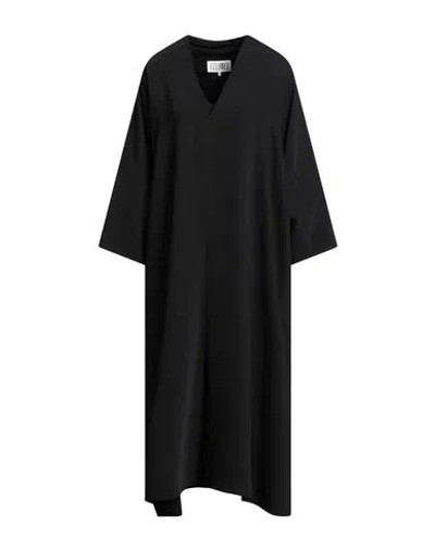 Mm6 Maison Margiela Woman Midi Dress Black Size 4 Polyester