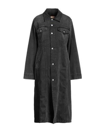 Mm6 Maison Margiela Woman Midi Dress Black Size 10 Cotton In 그레이