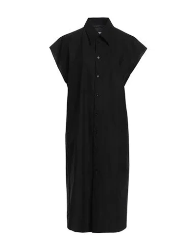 Mm6 Maison Margiela Woman Midi Dress Black Size 6 Cotton