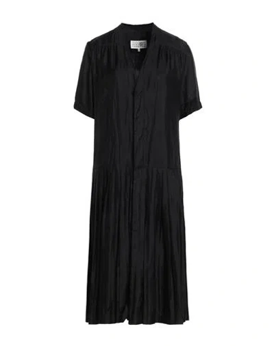Mm6 Maison Margiela Woman Midi Dress Black Size 6 Viscose In Black