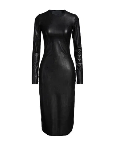 MM6 MAISON MARGIELA MM6 MAISON MARGIELA WOMAN MIDI DRESS BLACK SIZE XS POLYAMIDE, ELASTANE, POLYESTER, POLYURETHANE