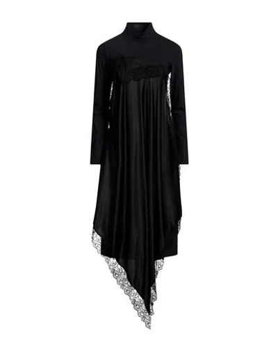 Mm6 Maison Margiela Woman Midi Dress Black Size L Polyamide, Elastane, Viscose