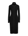 Mm6 Maison Margiela Woman Midi Dress Black Size L Virgin Wool, Acrylic