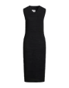 Mm6 Maison Margiela Woman Midi Dress Black Size M Acrylic, Virgin Wool, Polyamide