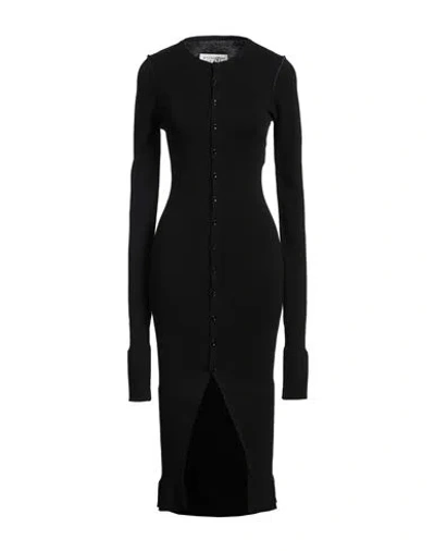 Mm6 Maison Margiela Woman Midi Dress Black Size M Cotton, Polyamide