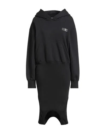 Mm6 Maison Margiela Woman Midi Dress Black Size M Cotton, Polyester