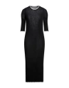 Mm6 Maison Margiela Woman Midi Dress Black Size M Wool, Polyamide