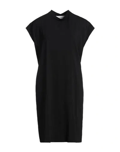 Mm6 Maison Margiela Woman Midi Dress Black Size S Cotton