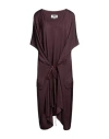 Mm6 Maison Margiela Woman Midi Dress Dark Purple Size 8 Viscose In Purple