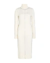 Mm6 Maison Margiela Off-white Turtleneck Midi Dress In White