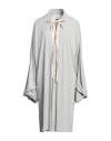 Mm6 Maison Margiela Woman Midi Dress Light Grey Size M Viscose In Grey