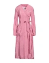 Mm6 Maison Margiela Woman Midi Dress Pink Size 4 Polyester, Polyamide