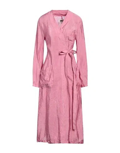 Mm6 Maison Margiela Woman Midi Dress Pink Size 4 Polyester, Polyamide