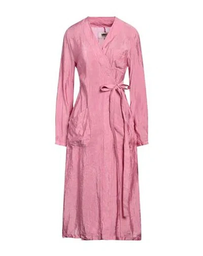 Mm6 Maison Margiela Woman Midi Dress Pink Size 2 Polyester, Polyamide
