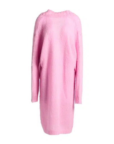 Mm6 Maison Margiela Woman Midi Dress Pink Size S Acrylic, Polyamide, Mohair Wool