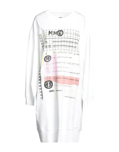 Mm6 Maison Margiela Midi Dresses In White