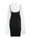 Mm6 Maison Margiela Woman Midi Dress White Size M Cotton, Polyamide, Elastane
