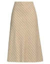 Mm6 Maison Margiela Woman Midi Skirt Beige Size 4 Cotton In Beige