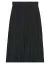 Mm6 Maison Margiela Pleated Faux Leather Midi Skirt In Black