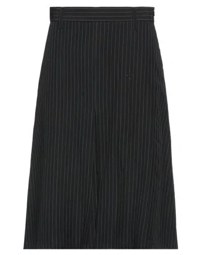 Mm6 Maison Margiela Woman Midi Skirt Black Size 4 Cotton