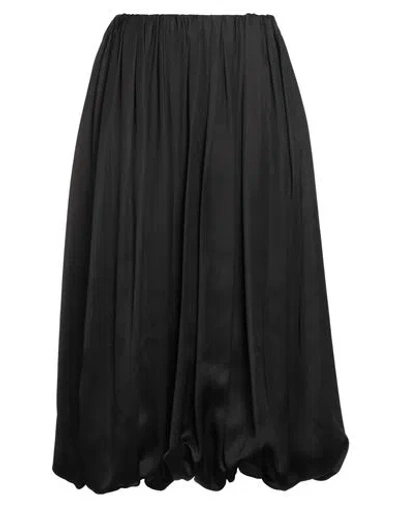 Mm6 Maison Margiela Woman Midi Skirt Black Size L Viscose, Polyamide, Elastane