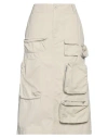 Mm6 Maison Margiela Woman Midi Skirt Cream Size 6 Cotton In Neutral