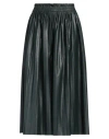 Mm6 Maison Margiela Woman Midi Skirt Dark Green Size 6 Viscose