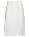 Mm6 Maison Margiela Woman Midi Skirt Off White Size 4 Cotton