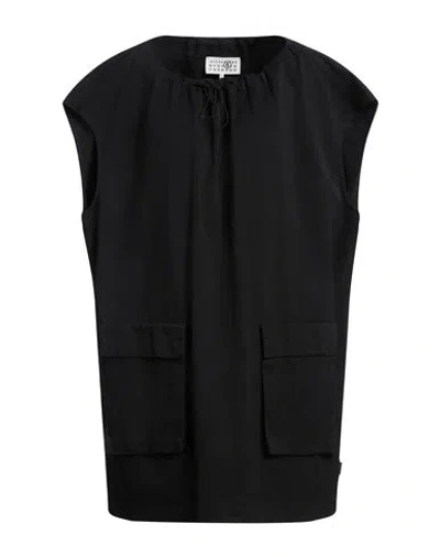 Mm6 Maison Margiela Woman Mini Dress Black Size 6 Cotton