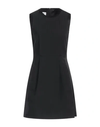 Mm6 Maison Margiela Woman Mini Dress Black Size 10 Polyester, Virgin Wool, Elastane, Viscose