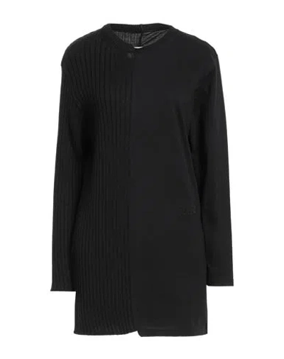 Mm6 Maison Margiela Woman Mini Dress Black Size S Acrylic, Wool, Cotton