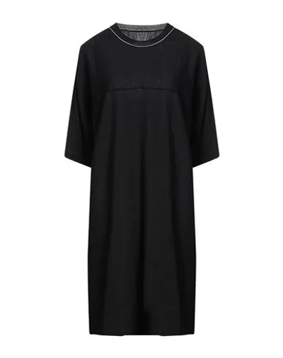 Mm6 Maison Margiela Woman Mini Dress Black Size L Virgin Wool, Acrylic