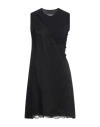 Mm6 Maison Margiela Woman Mini Dress Black Size M Viscose, Cupro, Polyamide, Elastane
