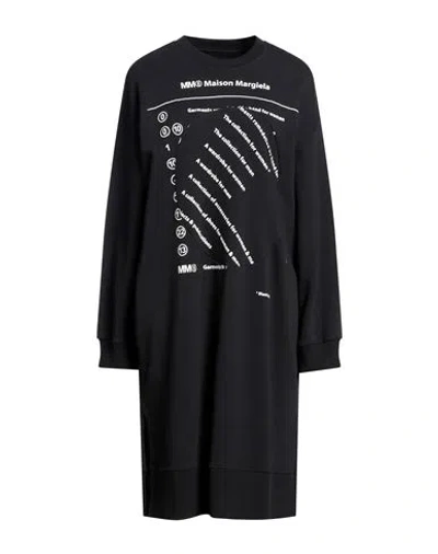 Mm6 Maison Margiela Woman Mini Dress Black Size S Cotton, Elastane