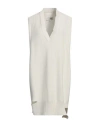 Mm6 Maison Margiela Woman Mini Dress Cream Size S Cotton, Wool In White