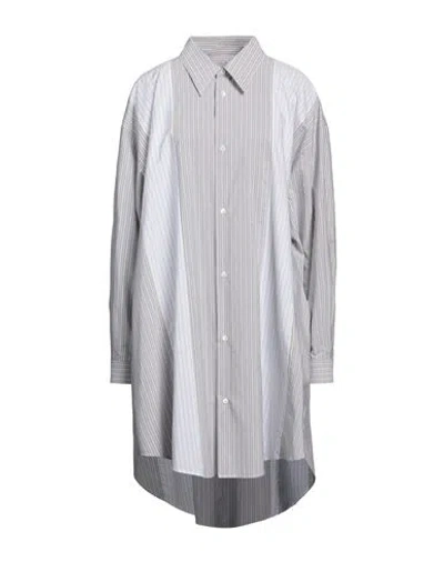 Mm6 Maison Margiela Woman Mini Dress Grey Size M Cotton