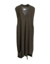 Mm6 Maison Margiela Woman Mini Dress Military Green Size L Wool, Elastane In Green