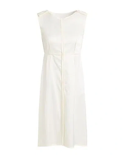 Mm6 Maison Margiela Satin Stretch Dress In White