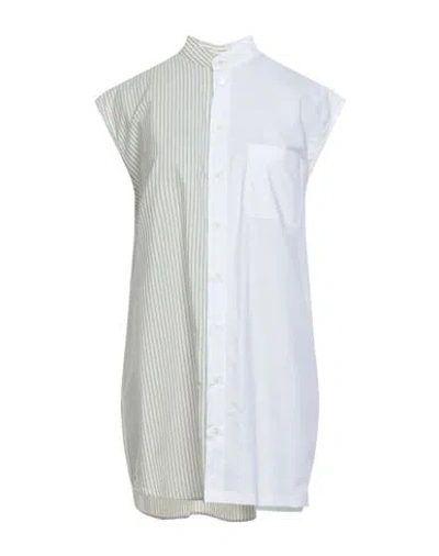 Mm6 Maison Margiela Woman Mini Dress White Size 4 Cotton In Neutral
