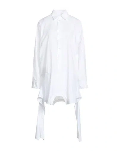 Mm6 Maison Margiela Woman Mini Dress White Size L Cotton