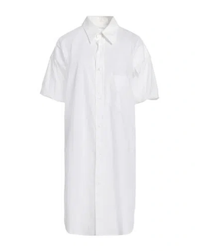 Mm6 Maison Margiela Woman Mini Dress White Size L Cotton