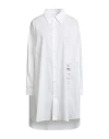 Mm6 Maison Margiela Woman Mini Dress White Size M Cotton In White