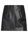 Mm6 Maison Margiela Black Dart Miniskirt In Black