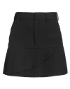 Mm6 Maison Margiela Mini Skirt Pleated Belt Loops In Black