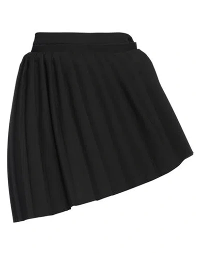 Mm6 Maison Margiela Woman Mini Skirt Black Size 8 Polyester, Viscose, Elastane
