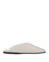 Mm6 Maison Margiela Woman Mules & Clogs Light Grey Size 6.5 Leather