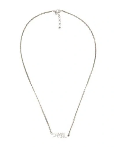Mm6 Maison Margiela Woman Necklace Silver Size - Brass