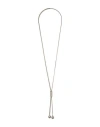 Mm6 Maison Margiela Woman Necklace Silver Size - Brass In Metallic