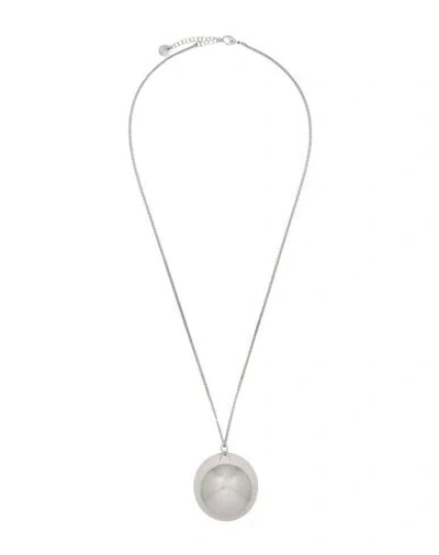 Mm6 Maison Margiela Woman Necklace Silver Size - Brass