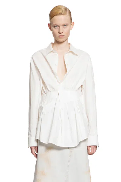 MM6 MAISON MARGIELA CAMICIA A MANICHE LUNGHE ARRICCIATA